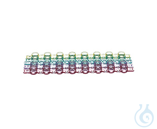 Image of SAPPHIRE 8-CAP STRIP, PP, ASSORTED,, DOMED FOR 6732XX, 125 PCS./BAG - Luminix Health