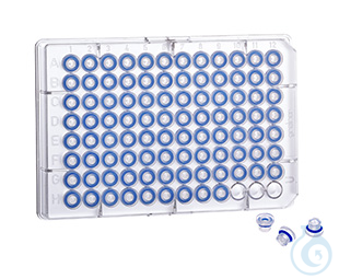 SCREW CAP FOR CRYO.S BIOBANKING TUBES,, WITH BLUE GASKET, 96 PCS./PLATE - Luminix Health