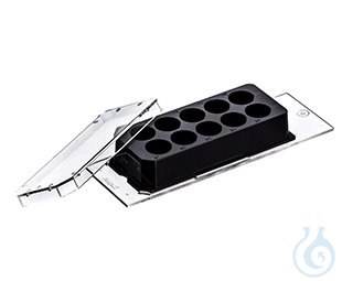 CELLVIEW CELL CULTURE SLIDE, PS, 75/25 MM,, GLASS BOTTOM, 10 COMPARTMENTS, TC, - Luminix Health