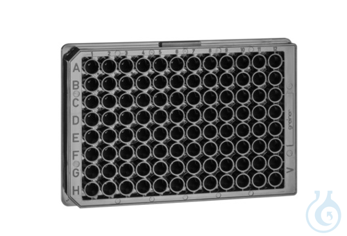Image of MICROPLATE, 96 WELL, PP, V-BOTTOM, (CHIMNEY WELL), BLACK, 10 PCS./BAG - Luminix Health