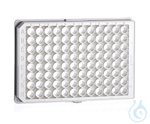 CELL CULTURE MICROPLATE, 96 WELL, PS, F-BOTTOM, (CHIMNEY WELL), µCLEAR®, WHITE, - Luminix Health