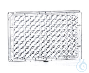 MICROPLATE FOR SUSPENSION CULTURE, 96 WELL, PS,, F-BOTTOM (CHIMNEY WELL), CLEAR, - Luminix Health