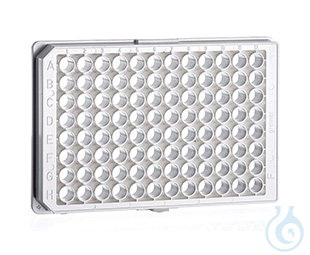 MICROPLATE, 96 WELL, PS, F-BOTTOM (CHIMNEY WELL), µCLEAR®, WHITE, NON-BINDING, - Luminix Health