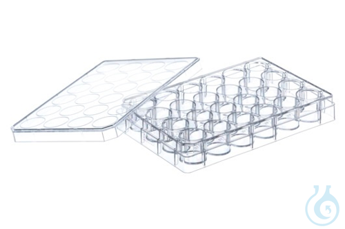 Image of CELL CULTURE MULTIWELL PLATE, 24 WELL, PS,, CLEAR, CELLCOAT®, POLY-L-LYSINE, LID