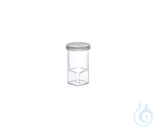 Image of ANALYSER CUP, PS, FLAT BOTTOM, CLEAR,, WITH CAP, SUITABLE FOR COULTER, 250 - Luminix Health