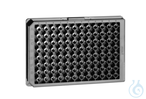 CELL CULTURE MICROPLATE, 96 WELL, PS, HALF AREA,, µCLEAR®, BLACK, CELLSTAR®, TC, - Luminix Health