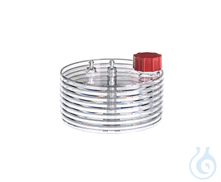 Image of CELLDISC, 8 LAYERS, 2.000 CM², PS, CLEAR,, TC, STANDARD SCREW CAP RED, STERILE,, - Luminix Health