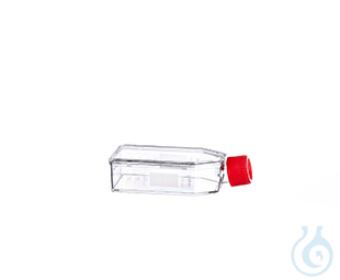 Image of CELL CULTURE FLASK, 50 ML, 25 CM², PS,, RED FILTER SCREW CAP, CLEAR,, CELLSTAR®