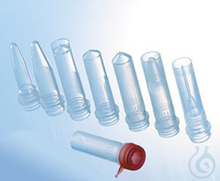 REACTION TUBE, 2 ML, PP, 10/45 MM, NATURAL,, CONICAL, CLEAR SCREW CAP, - Luminix Health