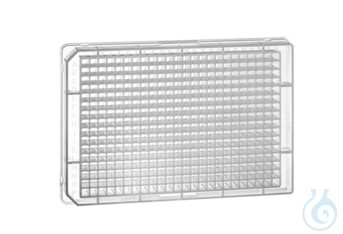 MICROPLATE, 384 WELL, PP, F-BOTTOM, NATURAL,, 128/85 MM, FOR COMPOUND STORAGE, - Luminix Health