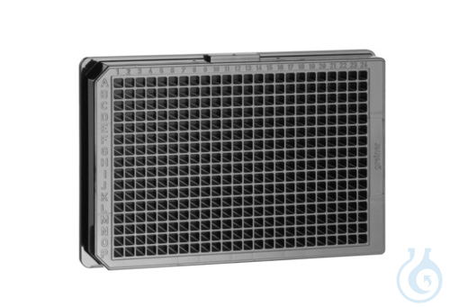 SENSOPLATE, 384 WELL, F-BOTTOM,, GLASS BOTTOM, BLACK, LID, STERILE, SINGLE - Luminix Health