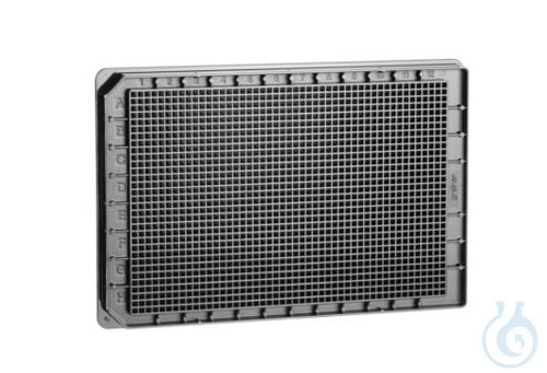 MICROPLATE, 1536 WELL, PS, F-BOTTOM, HIBASE,, BLACK, FLUOTRAC, MED. BINDING, 15 - Luminix Health