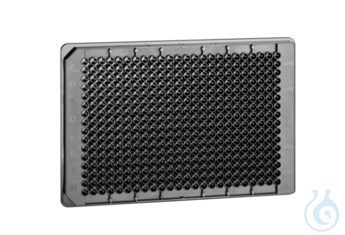 Image of MICROPLATE, 384 WELL, PS, SMALL VOLUME,, LOBASE, MED. BINDING, BLACK, µCLEAR®,, - Luminix Health