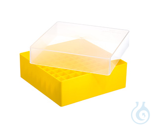 CRYO RACK FOR 81 CRYO.S, PP, YELLOW,, LID NATURAL, 1212XX, 1222XX, 1232XX,, - Luminix Health