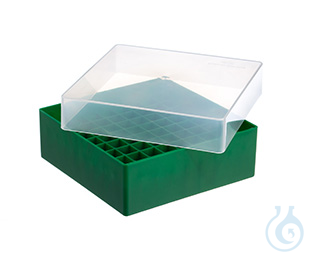 CRYO RACK FOR 81 CRYO.S, PP, GREEN,, LID NATURAL, 1212XX, 1222XX, 1232XX,, - Luminix Health