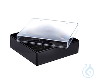 Image of CRYO RACK FOR 81 CRYO.S WITH DATAMATRIX,, PC, BLACK, LOW PROFILE LID, PC, - Luminix Health