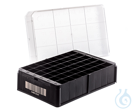 CRYO RACK FOR 48 CRYOS 1222XX, 1232XX, 1262XX,, BLACK, LOW PROFILE, CODE 128, - Luminix Health