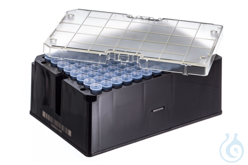Image of CRYO.S BIOBANKING TUBES, 1000 µL, 2D CODES,, RACK WITH 96 CAPPED TUBES, - Luminix Health