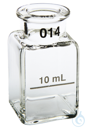 Rectangular cell, 1x1 inch, 10ml, glass, pair of 2 - Luminix Health