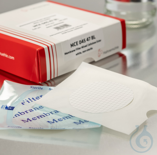 Image of Membrane filter Mixed cellulose ester ,0.45 µm, sterile, grid ,Discs 47 mm - Luminix Health