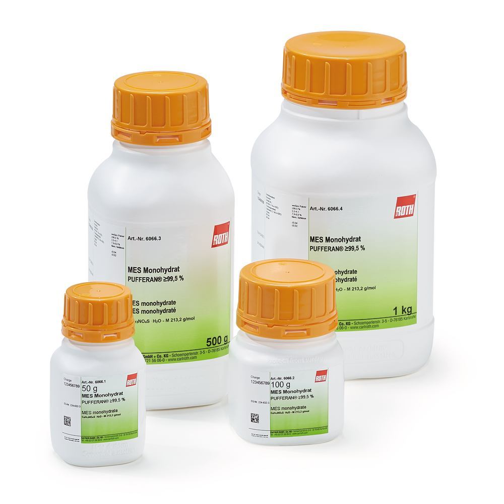 MES monohydrate, Pufferan®, min. 99 %, 50 g, plastic - Luminix Health