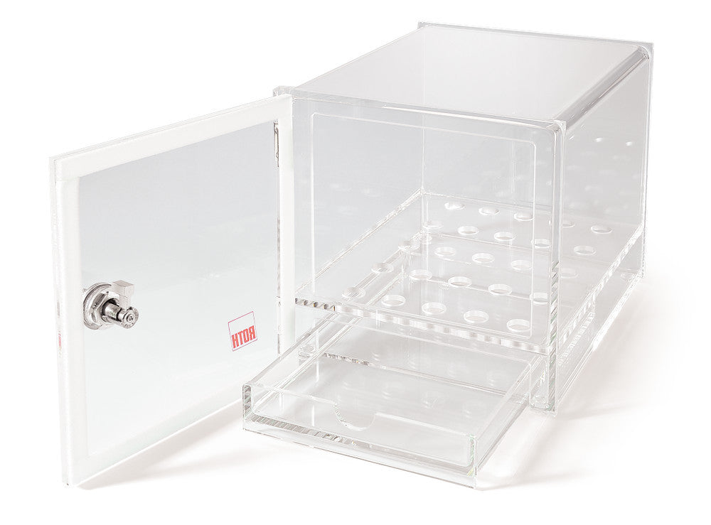 Rotilabo®-drying cabinet, acrylic glass, L 230 x W 175 x H 175 mm, 1 unit(s) - Luminix Health