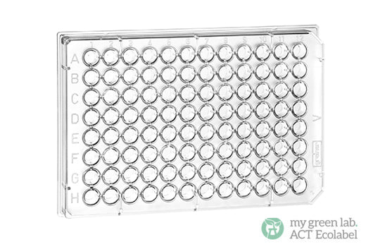 The cell culture microplate, 96 well, polystyrene (PS), V-bottom, transparent