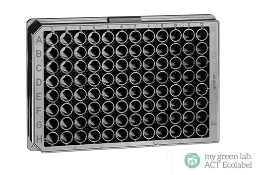 Microplate, 96 well, PP, F-bottom (chimney well), black