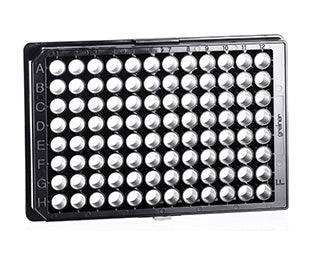 Cell culture microplate, 96 well, PS, F-bottom (chimney), µClear®, black, CELLCOAT® Poly-L-Lysine