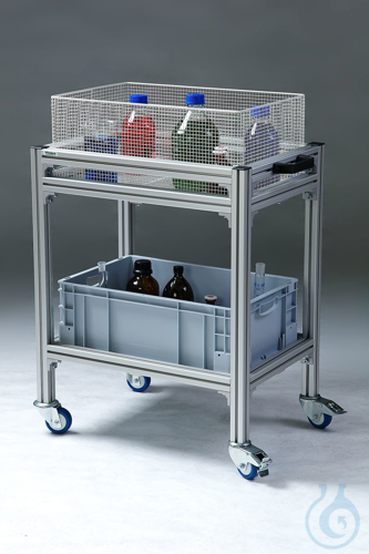 Image of Universal trolley for baskets and tubs (60 × 40 cm) - Luminix Health
