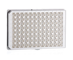 The 96-well cell culture microplate, polystyrene (PS), half area, white
