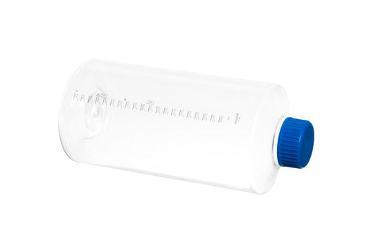 Cell culture roller bottle, 1X, PET, short form, smooth