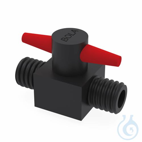 BOLA GL 2-Way Stopcocks EX, GL 14, Ø 4,0 mm PTFE-EX, cylindrical stopcock plug a