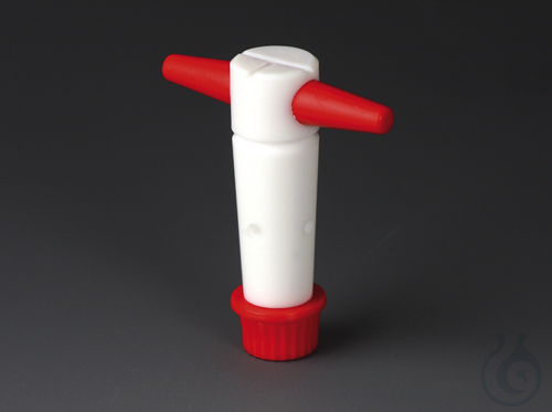 BOLA Eco-3-Way (T-Bore) Stopcock Plugs, NS 18,8 x 37 mm Ø 2,5 mm M 10 Nut, gr - Luminix Health