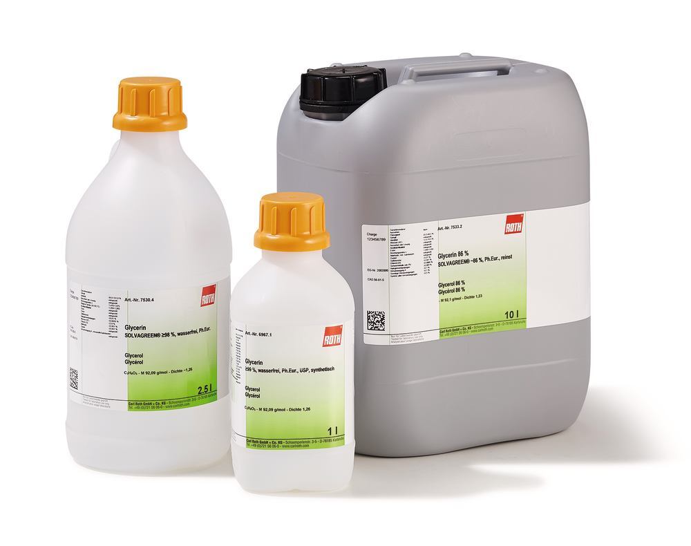 Glycerol, min. 99 %, Ph.Eur., USP, synthetic, 100 ml, plastic - Luminix Health