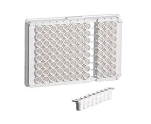 Single-break strip plate, 12 × C8 well, PS, C-bottom