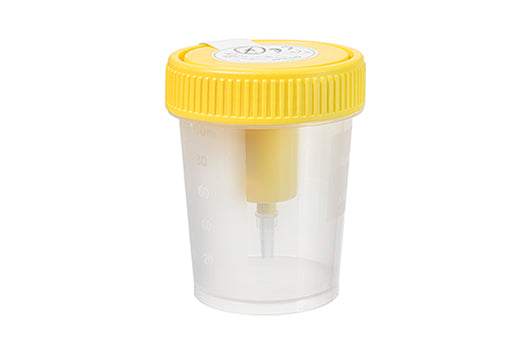 Urine cup with integrated transfer unit 100 ml l