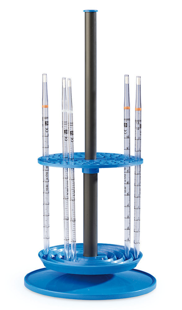 Rotilabo®-pipette stand, PP, rotating, 94 slots, H 470 x Ø 230 mm, 1 unit(s) - Luminix Health