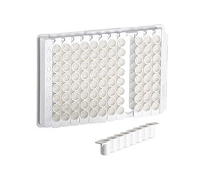 Strip plate, 12xF8, PS, F-bottom, white, LUMITRAC