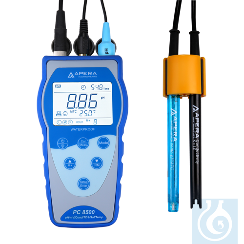Image of PC8500 Portable pH/Conductivity Meter Kit, with GLP Data Management - Luminix Health
