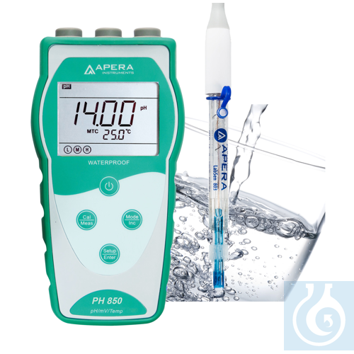 PH850-PW Portable pH Meter for Purified Water (Drinking/RO/Distilled/Deionized) - Luminix Health