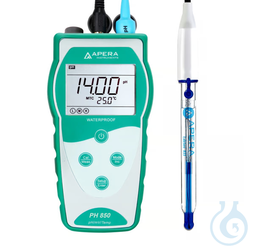 PH850-HF Portable pH Meter for strong acid and hydrofluoric acid - Luminix Health