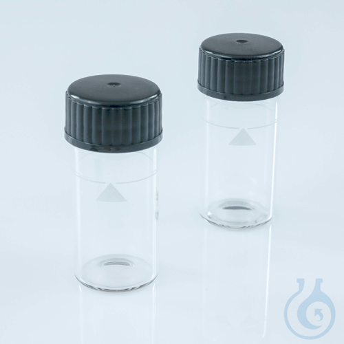 Sample cuvettes with black lid, Height 55 mm, ø 24 mm, set of 12 - Luminix Health