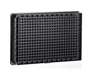 SensoPlate Plus, 384 well, F-bottom, glass bottom, black
