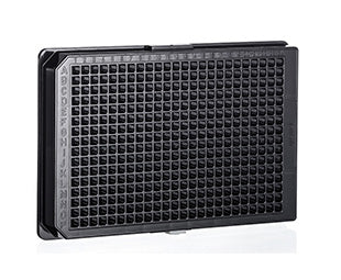 The 384-well cell culture microplate, PS, µClear®, black, poly-D-lysine CELLCOAT