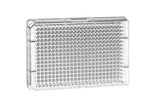 The 384-well microplate with flat bottom