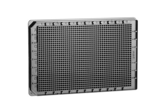 The 1536 well microplate, PS, F-bottom, HiBase, black