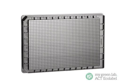 The microplate, 1536 well, PS, F-bottom, µClear®, HiBase