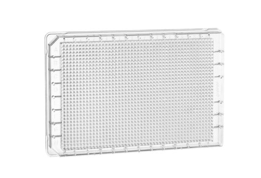 The cell culture microplate, 1536 well, PS, F-bottom, HiBase, transparent