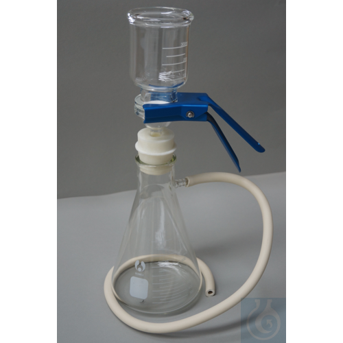 Complete glass solvent filter